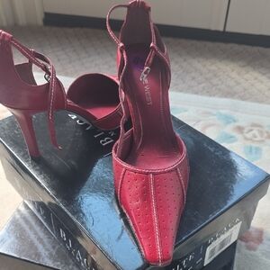 Nine West Women's Burgundy/red Heels. Leather Upper